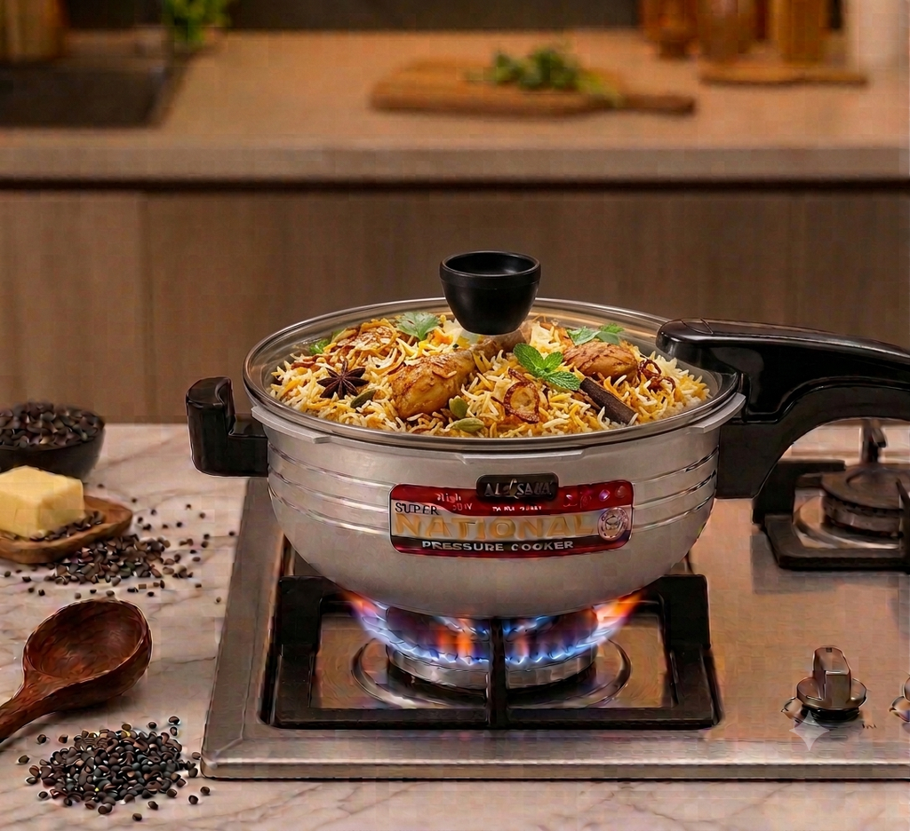 Premium Pressure Cooker with Glass Lid – Durable, Fast & Even Cooking | Kitchenoraa
