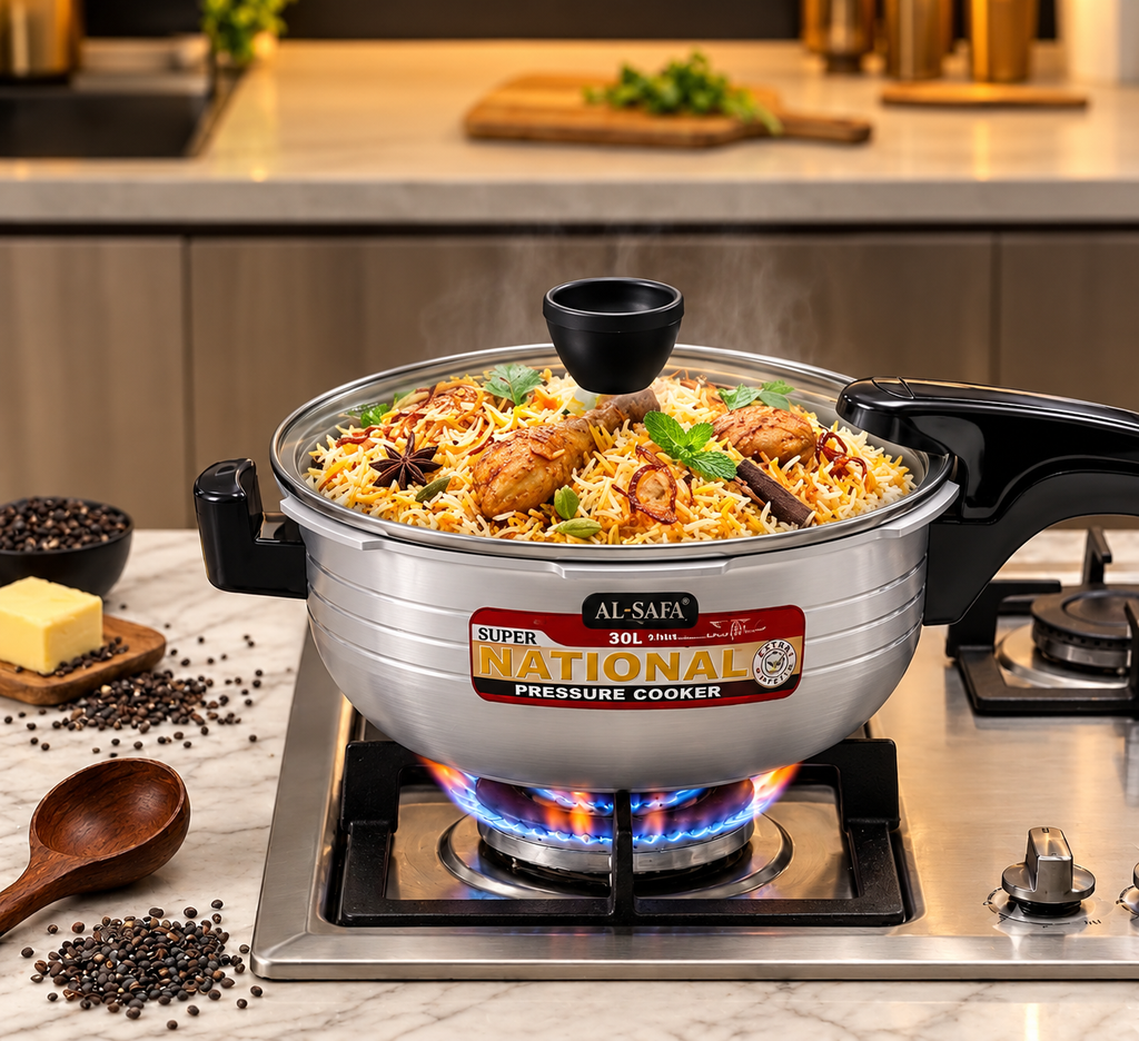 Premium Pressure Cooker with Glass Lid – Durable, Fast & Even Cooking | Kitchenoraa